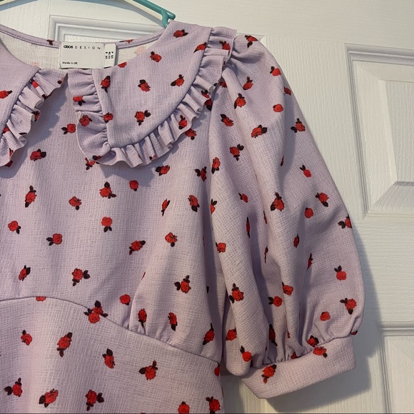 ASOS DESIGN mini skater lilac dress - Picture 8 of 13